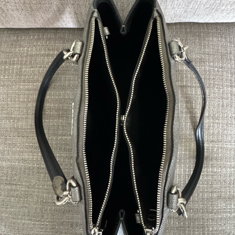 Coach Metallic Silver Shoulder Bag - Picture 4 of 6